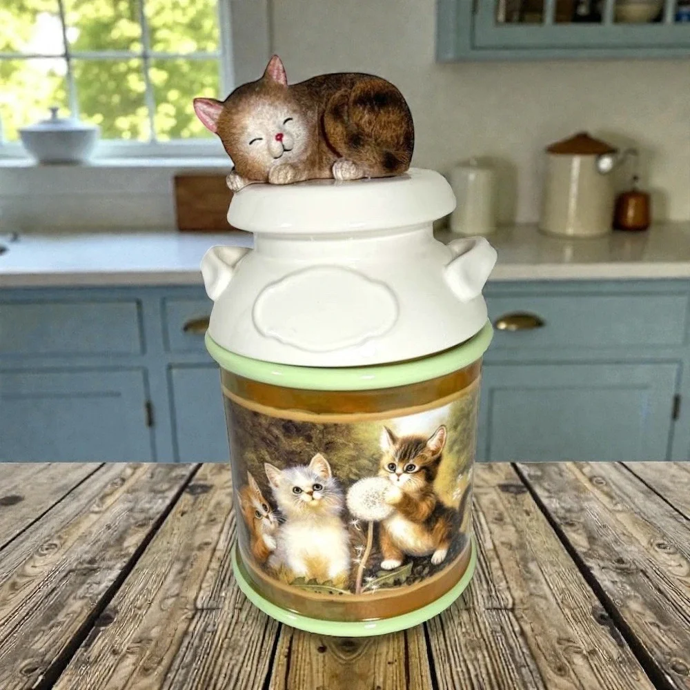 The Bradford Exchange Edition Two 2017 Cozy Kitten Canister 11